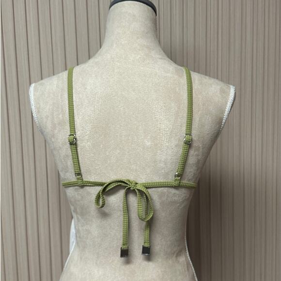 Zulu and Zephyr Signature Bikini Triangle Top in Olive Size M - Picture 6 of 7